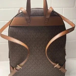 Michael Kors Brown Backpack Bag MK Unique Double Pocket Cute Luggage Purse Michael Kors | Bags | Michael Kors Brown Backpack Bag Mk  main image 3